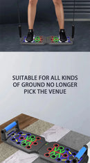 Conjunto de placa push-up portátil multifuncional barra push-up dobrável equipamentos de fitness para peito abdômen braços/treinamento traseiro