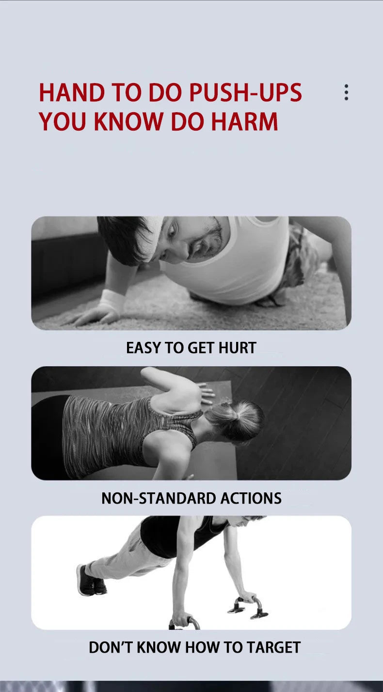 Conjunto de placa push-up portátil multifuncional barra push-up dobrável equipamentos de fitness para peito abdômen braços/treinamento traseiro