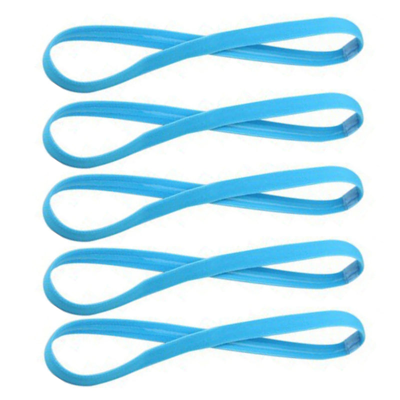 5 pçs cor doce feminino masculino yoga faixas de cabelo esportes bandana antiderrapante correndo elástico de borracha sweatband futebol acessórios para o cabelo