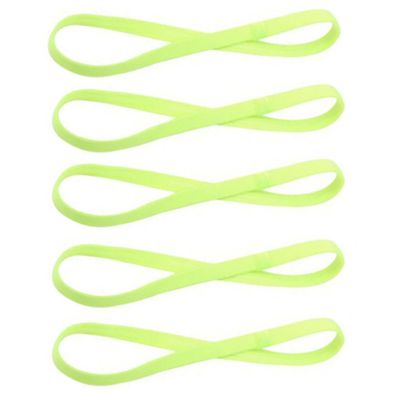 5 pçs cor doce feminino masculino yoga faixas de cabelo esportes bandana antiderrapante correndo elástico de borracha sweatband futebol acessórios para o cabelo