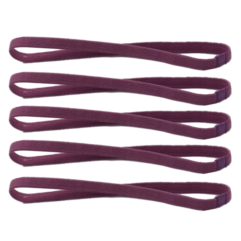 5 pçs cor doce feminino masculino yoga faixas de cabelo esportes bandana antiderrapante correndo elástico de borracha sweatband futebol acessórios para o cabelo