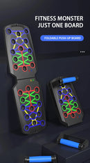 Conjunto de placa push-up portátil multifuncional barra push-up dobrável equipamentos de fitness para peito abdômen braços/treinamento traseiro