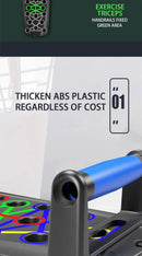 Conjunto de placa push-up portátil multifuncional barra push-up dobrável equipamentos de fitness para peito abdômen braços/treinamento traseiro