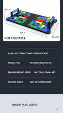 Conjunto de placa push-up portátil multifuncional barra push-up dobrável equipamentos de fitness para peito abdômen braços/treinamento traseiro