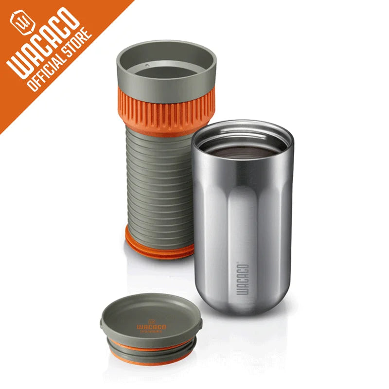 WACACO Pipamoka, cafeteira portátil combinada a vácuo multifuncional, caneca de viagem isolada, cafeteira movida a mão e pressão
