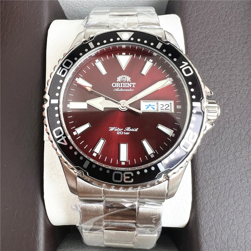 Orient relógio homem remodelar japonês relógios mecânicos automáticos à prova dwaterproof água luminosa esporte relógio de aço inoxidável masculino 1:1