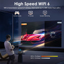 2025 Novo projetor 4k 1800ANSI Projetor Android com foco automático WiFi 6 Bluetooth Beamer para filmes, ideal para casa e teatro ao ar livre