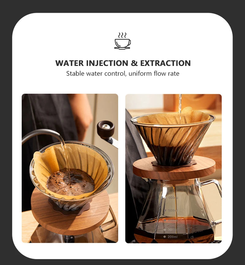 Conjunto De Café Acessórios De Café Moinho De Moinho De Moinho De Vidro Com Gotejador De Filtro Gooseneck Chaleira Especializada BaristaSet
