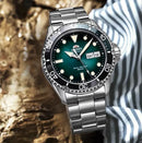 Orient duplo leão relógio mecânico totalmente automático masculino verde água fantasma relógio de mergulho masculino original importado 1:1