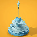 Engraçado gato brinquedo para animais de estimação brinquedos do gato inteligência triplo jogo disco gato brinquedo bolas brinquedos animais de estimação rosa azul verde laranja produtos para animais de estimação