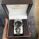Orient Watch Remodelado de segunda mão japonês totalmente automático relógio mecânico escavado relógio masculino de negócios