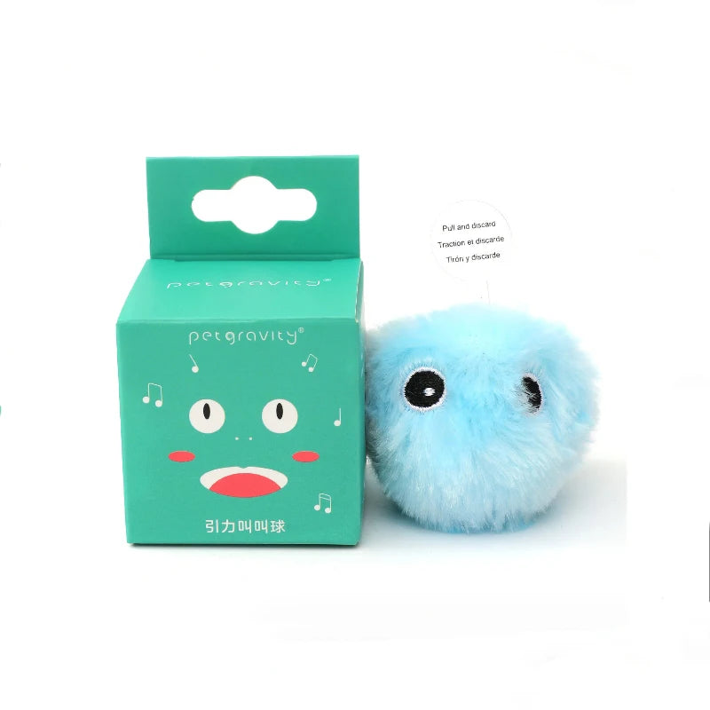 Bola interativa inteligente gato brinquedos de pelúcia elétrica catnip treinamento brinquedo gatinho toque soando produto para animais de estimação rangido brinquedo bola