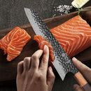 8 "japonês kiritsuke chef faca de aço damasco corte afiado carne vegetal slicer cutelo artesanal facas cozinha profissional