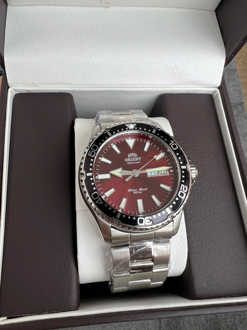 Orient relógio homem remodelar japonês relógios mecânicos automáticos à prova dwaterproof água luminosa esporte relógio de aço inoxidável masculino 1:1