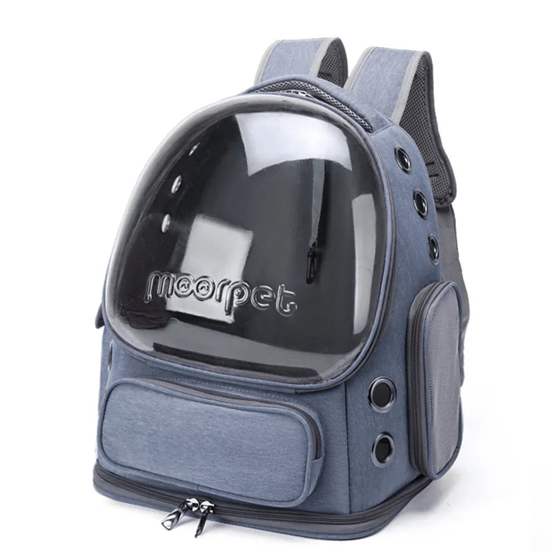 Bolsa transparente para transportar gatos, mochila de viagem ao ar livre para gatos, cães pequenos, respirável, bolsa de transporte para gatos, suprimentos para animais de estimação