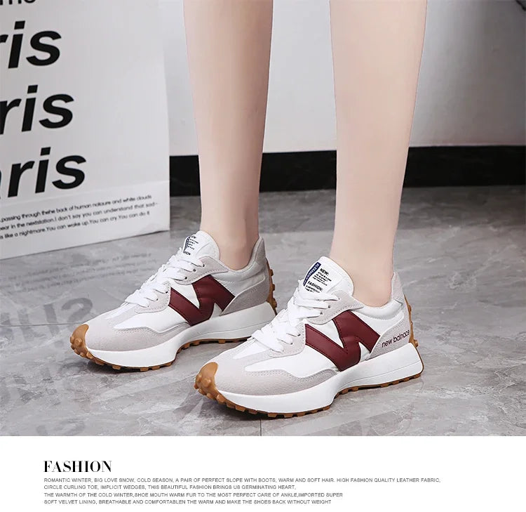 Novo estilo zugu sapatos femininosinspopular pai de sola grossa tênis2025 verão respirável temporada confortável tênis
