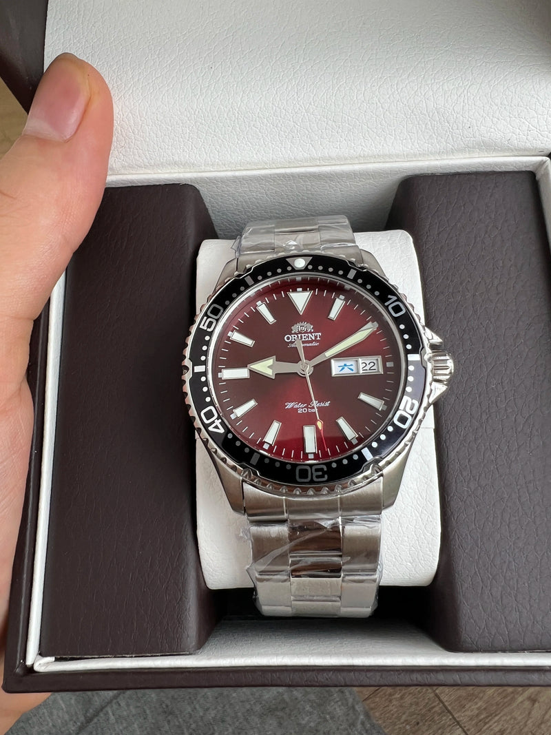 Orient relógio homem remodelar japonês relógios mecânicos automáticos à prova dwaterproof água luminosa esporte relógio de aço inoxidável masculino 1:1