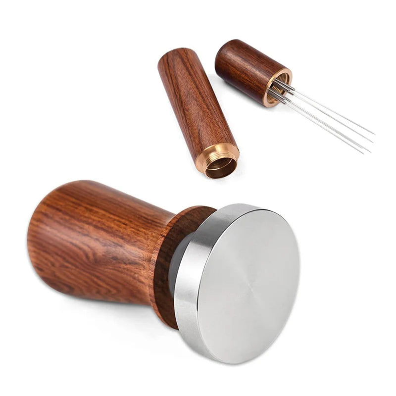 Tamper de café primavera espresso calcadeira 51mm 53mm 58mm calcadores de café e agitador de café calcadores de aço inoxidável acessórios de café