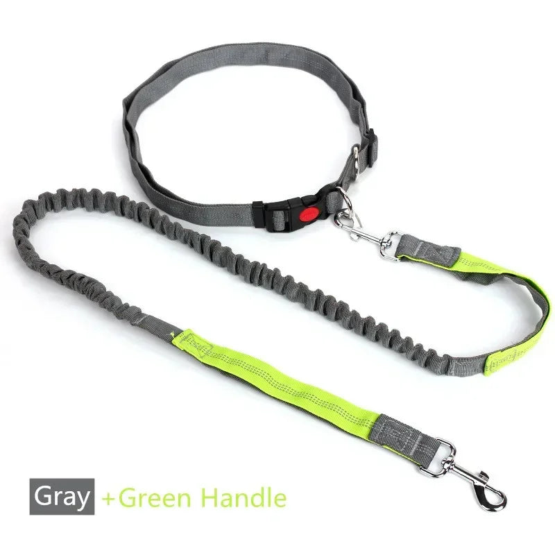 Trela retrátil para cães com corda de cintura ajustável, mão livre, corrida, ciclismo, cães grandes, elasticidade para animais de estimação, chumbo, suprimentos para animais de estimação