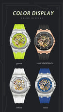 Onola relógio de pulso masculino esportivo de luxo, à prova d'água, automático, mecânico