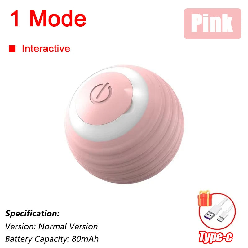 Novo gato bola interativa brinquedo bola de rolamento automático falso cauda recarregável inteligente animal de estimação brinquedo elétrico cão gato treinamento imitar mouse