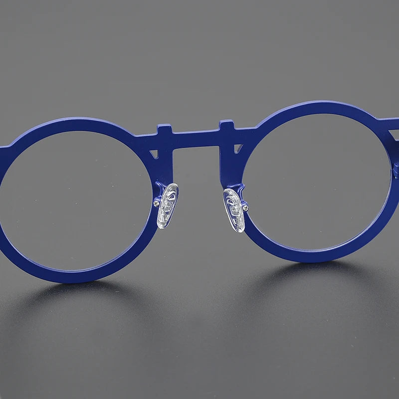 Óculos redondos de titânio ultraleve, armação de personalidade para homens e mulheres, óculos ópticos de miopia, marca de luxo, óculos de prescrição