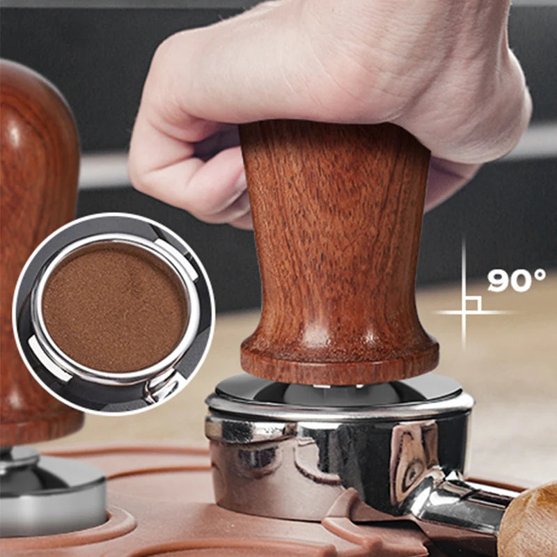 Tamper de café primavera espresso calcadeira 51mm 53mm 58mm calcadores de café e agitador de café calcadores de aço inoxidável acessórios de café