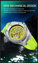 Onola relógio de pulso masculino esportivo de luxo, à prova d'água, automático, mecânico