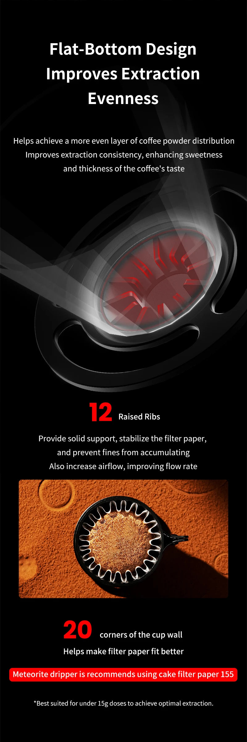 Gotejador de meteorito MHW-3BOMBER, gotejador de alumínio para cafeteira, para 1-2 copos, capa de couro, papel de filtro de bolo