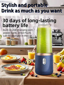 Liquidificador portátil de 6 lâminas, 2 copos para viagem, espremedor elétrico portátil, carga usb, suco de frutas frescas, liquidificador pessoal, smoothie