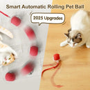 Brinquedo interativo de bola de gato, bola de rolamento automática com cauda, brinquedo interativo inteligente recarregável para animais de estimação, mouse inteligente para gato