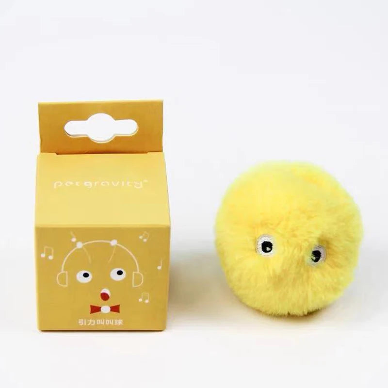 Bola interativa inteligente gato brinquedos de pelúcia elétrica catnip treinamento brinquedo gatinho toque soando produto para animais de estimação rangido brinquedo bola