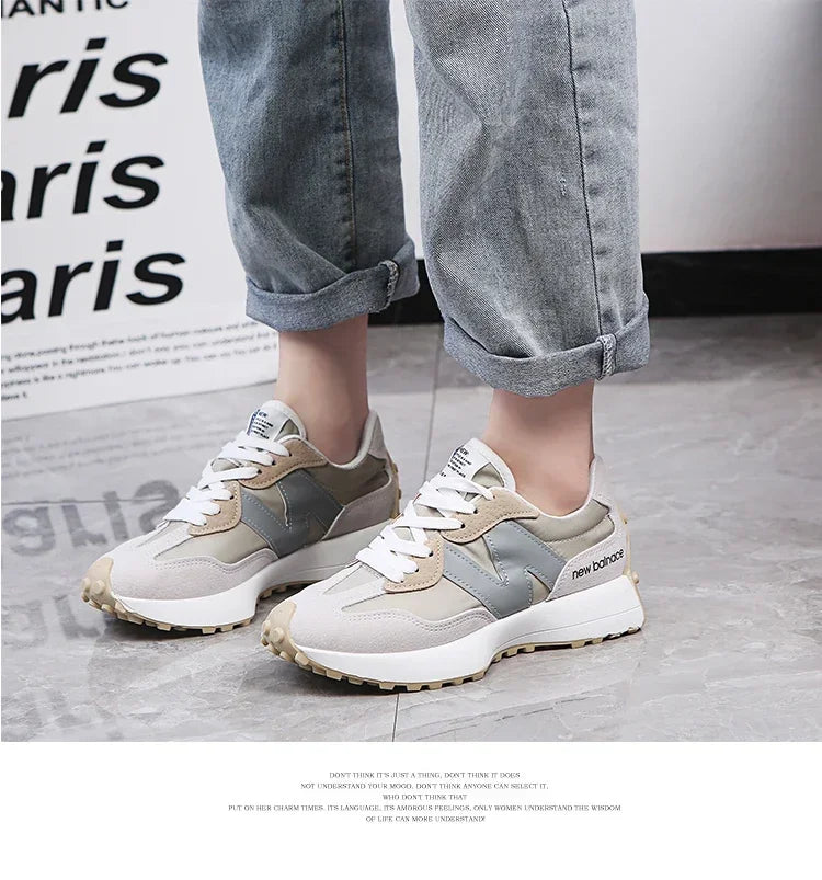 Novo estilo zugu sapatos femininosinspopular pai de sola grossa tênis2025 verão respirável temporada confortável tênis