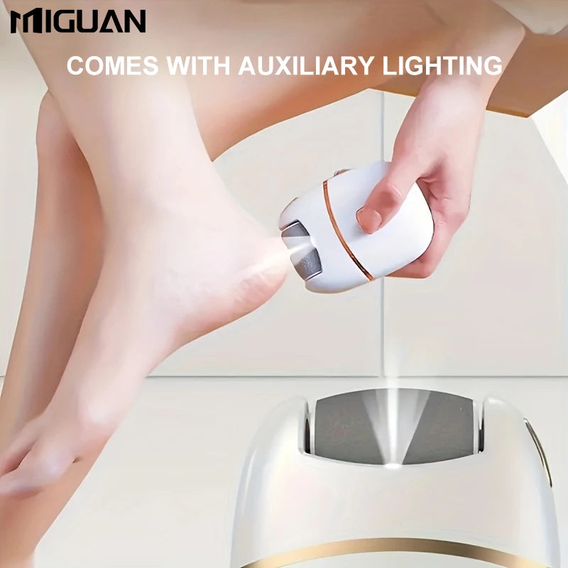 1pc moedor de pé elétrico, moedor de pé de polimento de couro grosso recarregável, moedor de pé