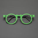 Óculos redondos de titânio ultraleve, armação de personalidade para homens e mulheres, óculos ópticos de miopia, marca de luxo, óculos de prescrição