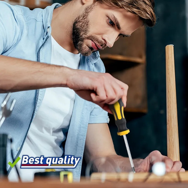 Conjunto de chave de fenda profissional atualizado com suporte de broca magnética, inclui ferramentas de fenda, Phillips, hexagonal, Torx e precisão