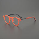 Óculos redondos de titânio ultraleve, armação de personalidade para homens e mulheres, óculos ópticos de miopia, marca de luxo, óculos de prescrição