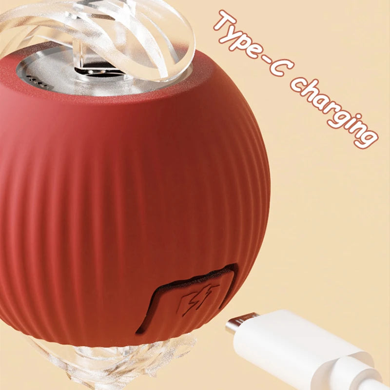 Novo gato bola interativa brinquedo bola de rolamento automático falso cauda recarregável inteligente animal de estimação brinquedo elétrico cão gato treinamento imitar mouse
