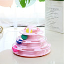 Engraçado gato brinquedo para animais de estimação brinquedos do gato inteligência triplo jogo disco gato brinquedo bolas brinquedos animais de estimação rosa azul verde laranja produtos para animais de estimação