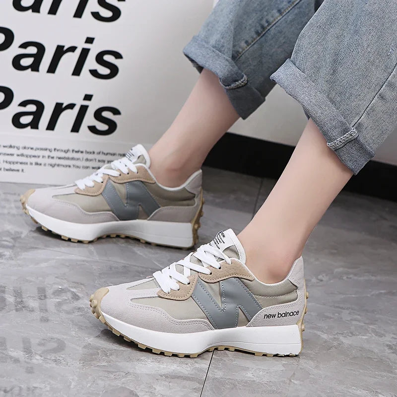 Novo estilo zugu sapatos femininosinspopular pai de sola grossa tênis2025 verão respirável temporada confortável tênis