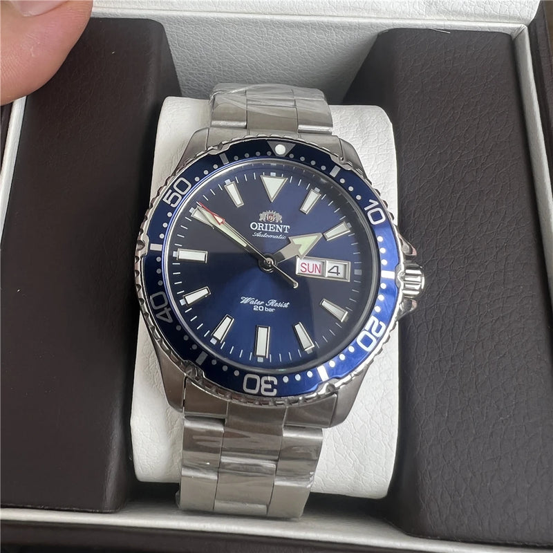 Orient relógio homem remodelar japonês relógios mecânicos automáticos à prova dwaterproof água luminosa esporte relógio de aço inoxidável masculino 1:1