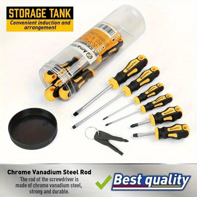 Conjunto de chave de fenda profissional atualizado com suporte de broca magnética, inclui ferramentas de fenda, Phillips, hexagonal, Torx e precisão