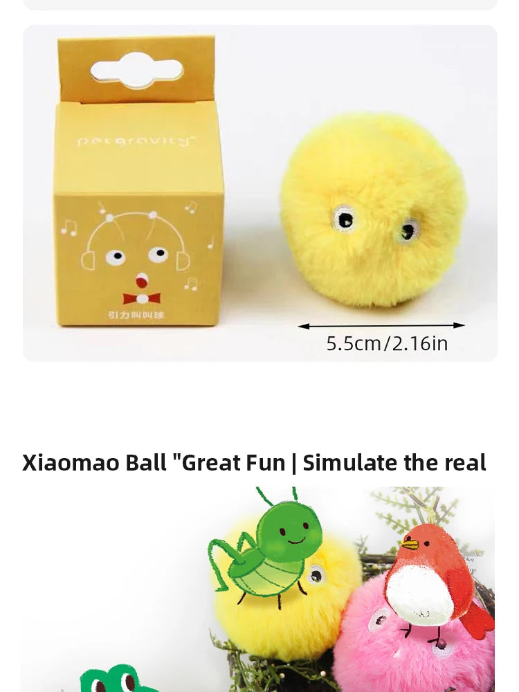 Bola interativa inteligente gato brinquedos de pelúcia elétrica catnip treinamento brinquedo gatinho toque soando produto para animais de estimação rangido brinquedo bola