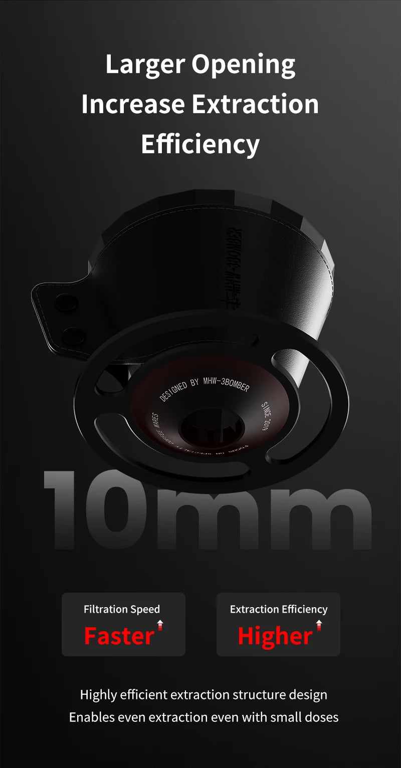 Gotejador de meteorito MHW-3BOMBER, gotejador de alumínio para cafeteira, para 1-2 copos, capa de couro, papel de filtro de bolo