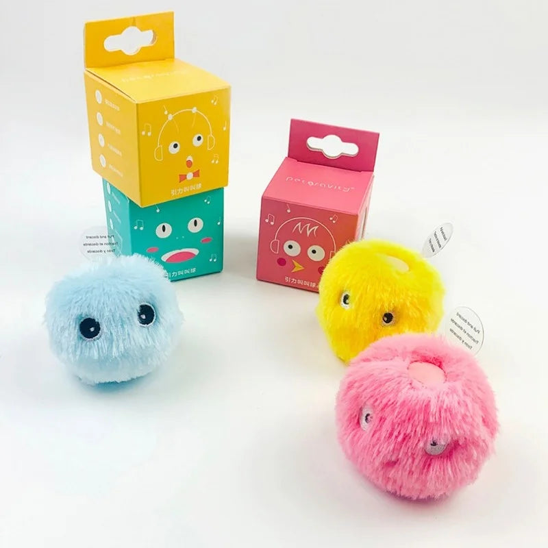 Bola interativa inteligente gato brinquedos de pelúcia elétrica catnip treinamento brinquedo gatinho toque soando produto para animais de estimação rangido brinquedo bola
