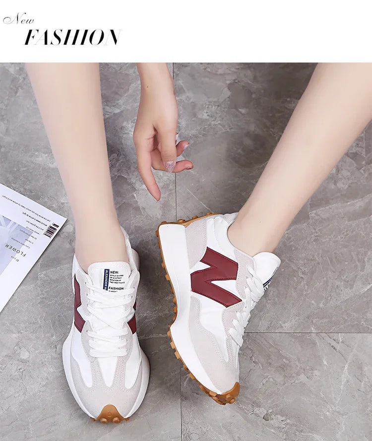 Novo estilo zugu sapatos femininosinspopular pai de sola grossa tênis2025 verão respirável temporada confortável tênis