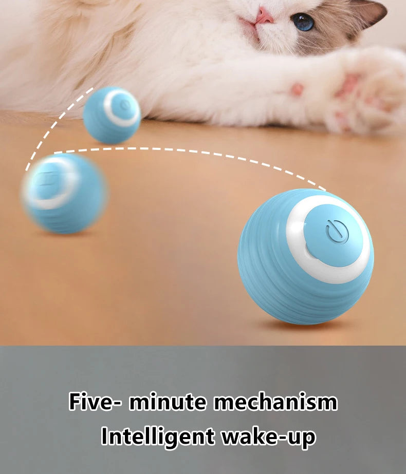 Gato bola interativa inteligente gato brinquedos interior automático rolamento bola mágica eletrônico interativo gato brinquedo gato jogo acessórios