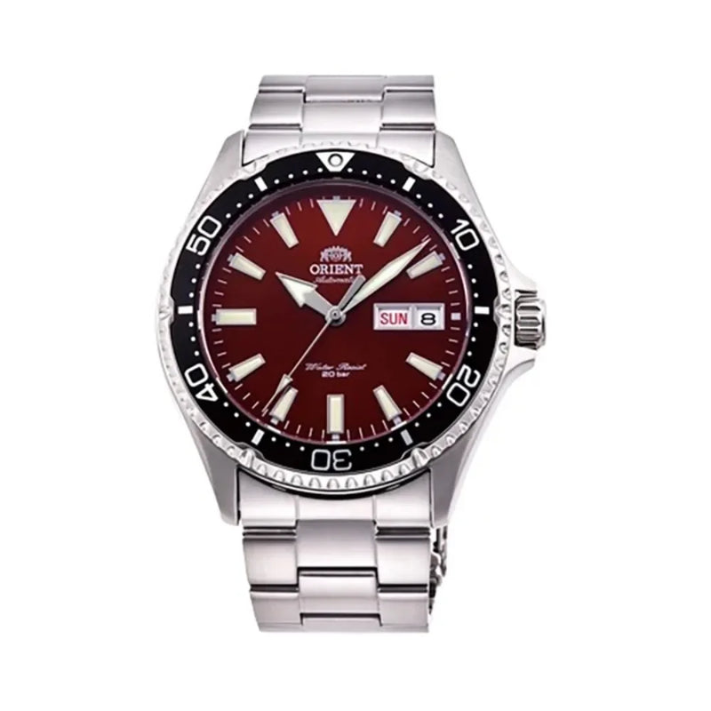 Orient duplo leão relógio mecânico totalmente automático masculino verde água fantasma relógio de mergulho masculino original importado 1:1