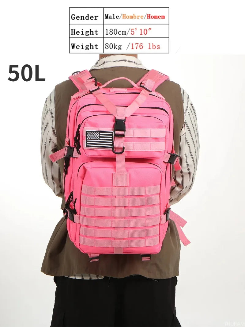 1000d náilon à prova dwaterproof água ao ar livre mochilas tático esportes acampamento caminhadas trekking pesca caça saco mochila 25l/50l