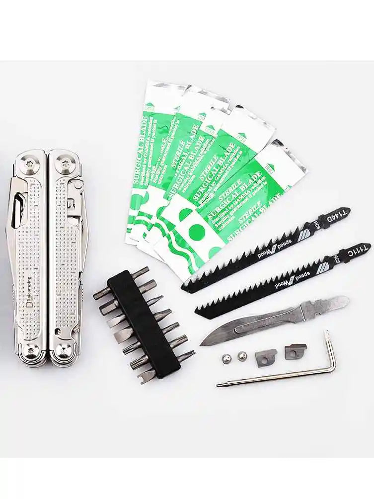 Daicamping dl301 dl30 peça substituível multi conjunto de ferramentas manuais multi-ferramentas facas dobráveis edc sobrevivência engrenagem alicate manual multiferramentas